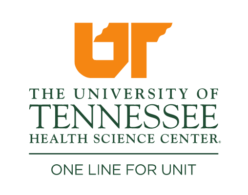 UTHSC logo, full color, one line for unit variant, cell 14