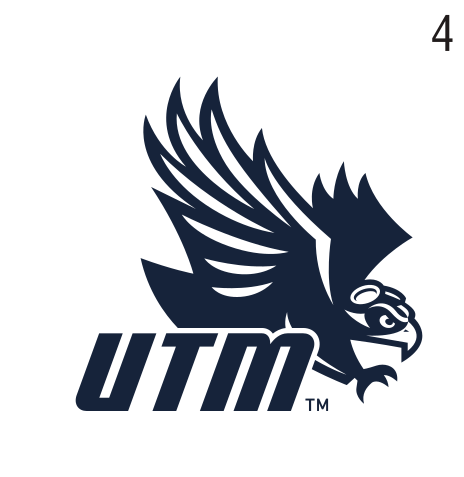 Skyhawk head with UTM wordmark, navy variant, cell 42