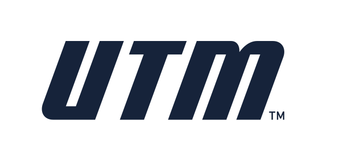 UTM wordmark, navy variant, cell 45