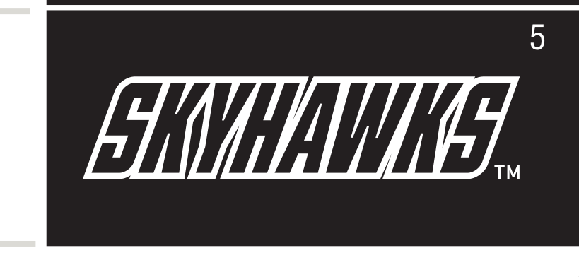 Skyhawks wordmark, white outline on navy variant, cell 54