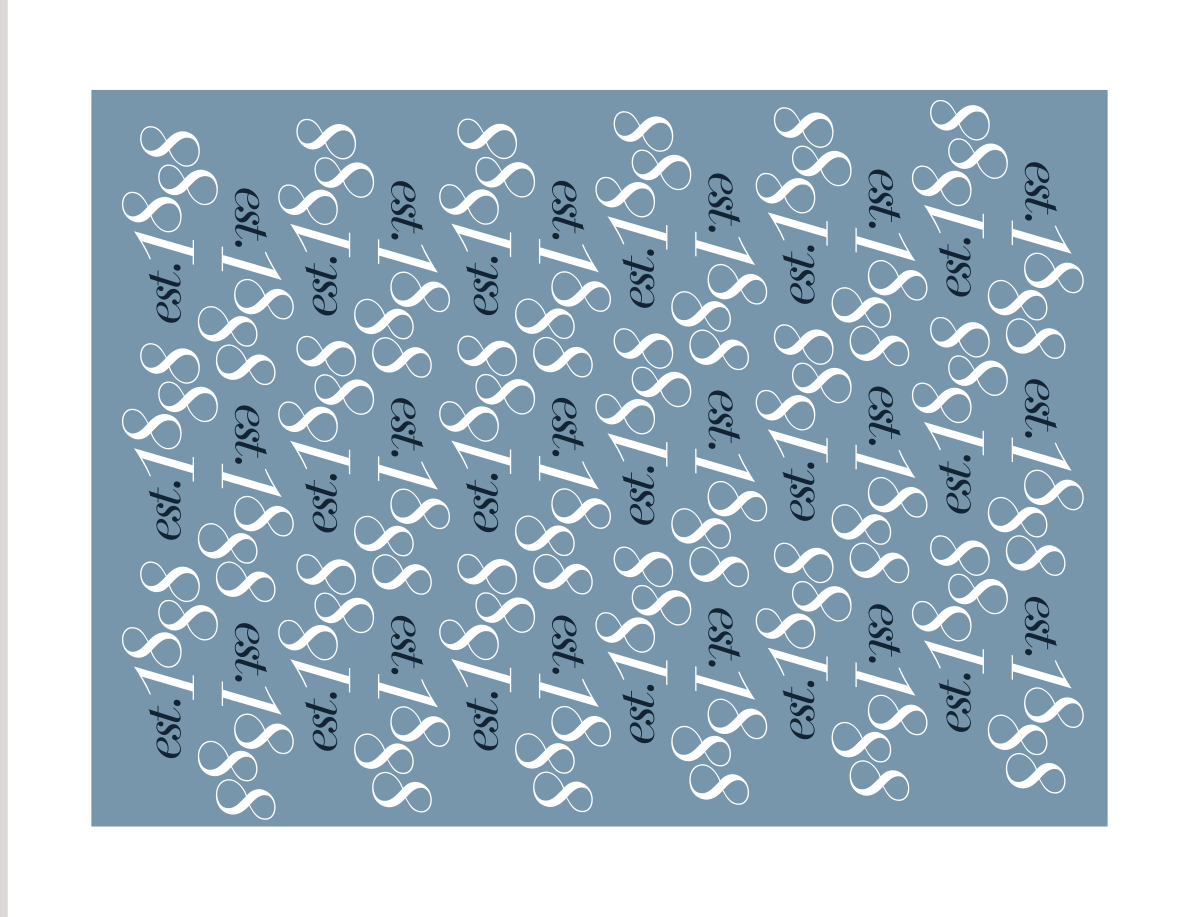 est. 1888 pattern, Light Blue variant, cell 34
