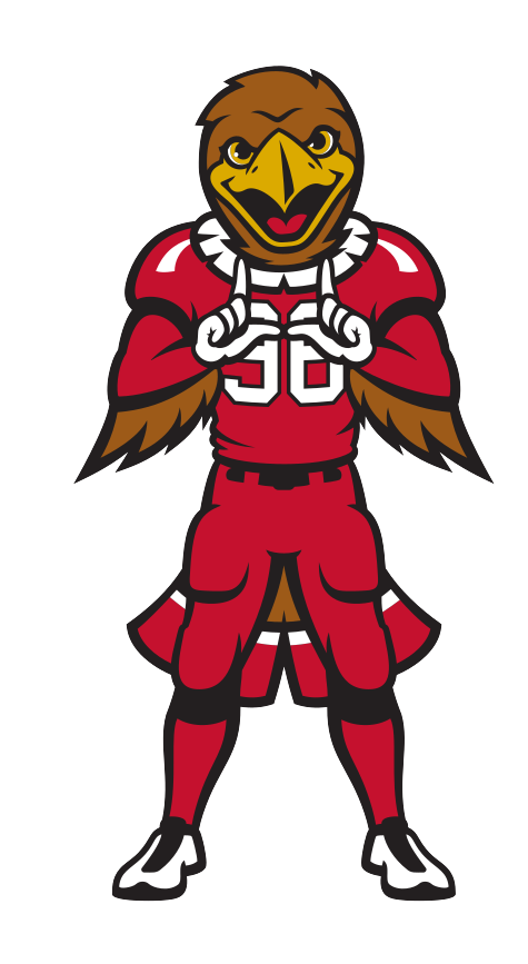 Swoop mascot, standing with hands on hips, full color variant, cell 32