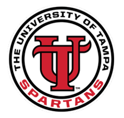 The University of Tampa Spartans logo, circular seal, full color, alternate variant