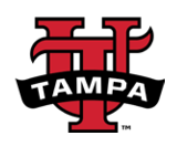 The University of Tampa interlocking UT logo, full color, with 'TAMPA' text variant