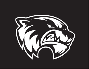 mascot head, white and black on black variant, cell 2