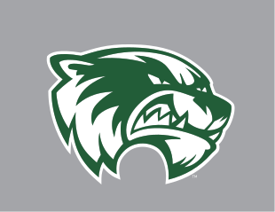 mascot head, green on gray variant, cell 5
