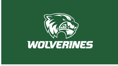Wolverine head + WOLVERINES, white on hunter green variant, cell 33