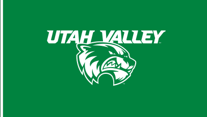 Wolverine head + UTAH VALLEY, white on kelly green variant, cell 40