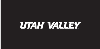 UTAH VALLEY wordmark, green/black on white variant, cell 62