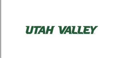 UTAH VALLEY wordmark, green/black on white variant, cell 66