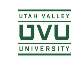 UVU square mark, green on white variant, cell 103