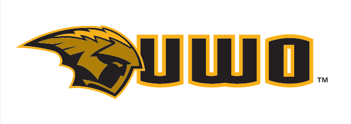 UWO logo, full color horizontal variant, cell 11