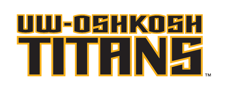 UW-Oshkosh Titans wordmark, full color variant, cell 19