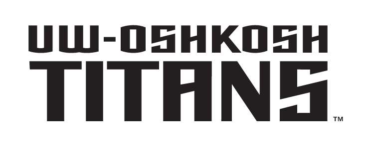 UW-Oshkosh Titans wordmark, black and white variant, cell 20