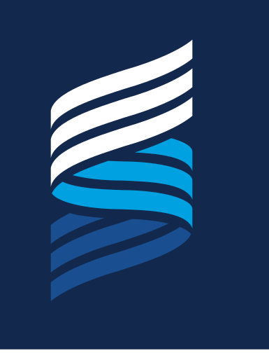 University of Wisconsin-Stout logomark, full color, dark background variant, cell 21