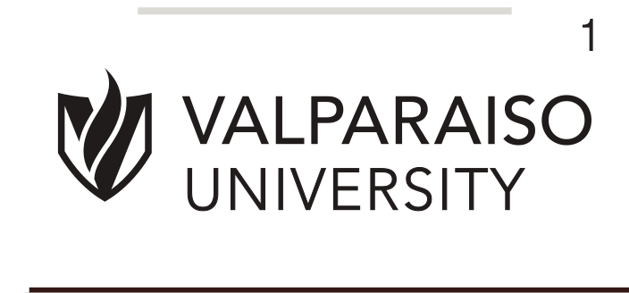 Valparaiso University logo, stacked, black no-fill variant, cell 10