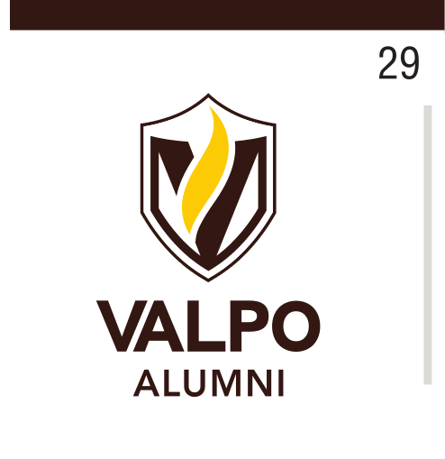 Valpo Alumni logo, black variant, cell 29