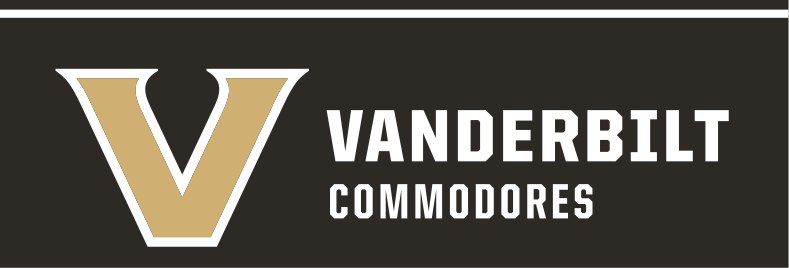 V + VANDERBILT COMMODORES, white/gold on black variant, cell 16