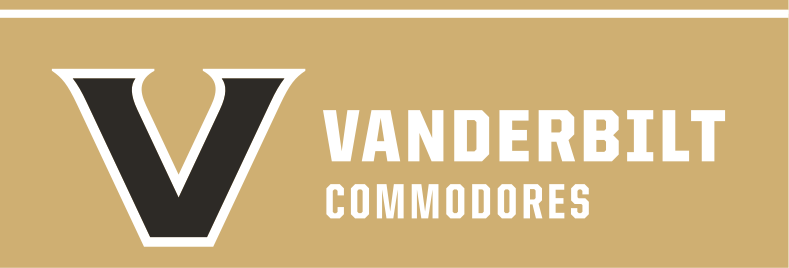 V + VANDERBILT COMMODORES, black/white on gold variant, cell 17
