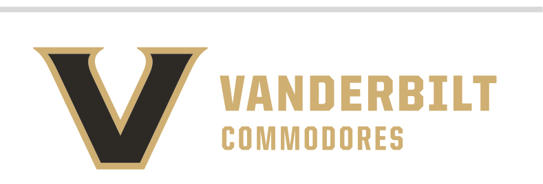 V + VANDERBILT COMMODORES, gold/black on white variant, cell 18