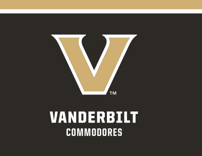 V / VANDERBILT COMMODORES, white/gold on black variant, cell 24
