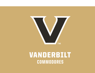 V / VANDERBILT COMMODORES, black/white on gold variant, cell 25