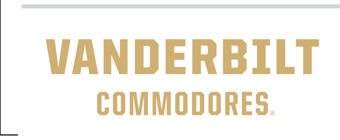 Vanderbilt Commodores stacked wordmark, gold variant, cell 45