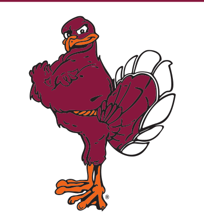 full Hokie bird mascot, color variant, cell 49