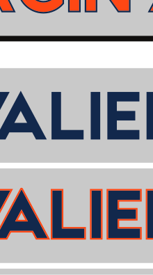 CAVALIERS wordmark, white on orange variant, cell 70