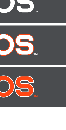 HOOS wordmark, orange outline on navy variant, cell 86