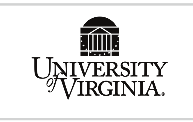 University of Virginia logo, stacked black, two-line wordmark variant, cell 152