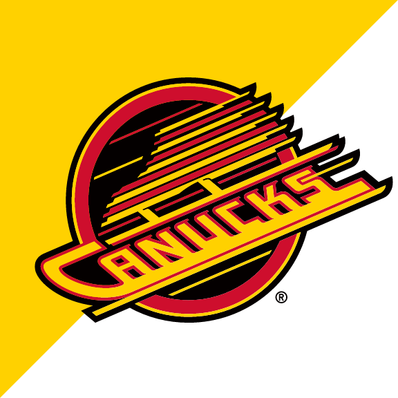 skate logo, full color on yellow and white background with registered trademark variant