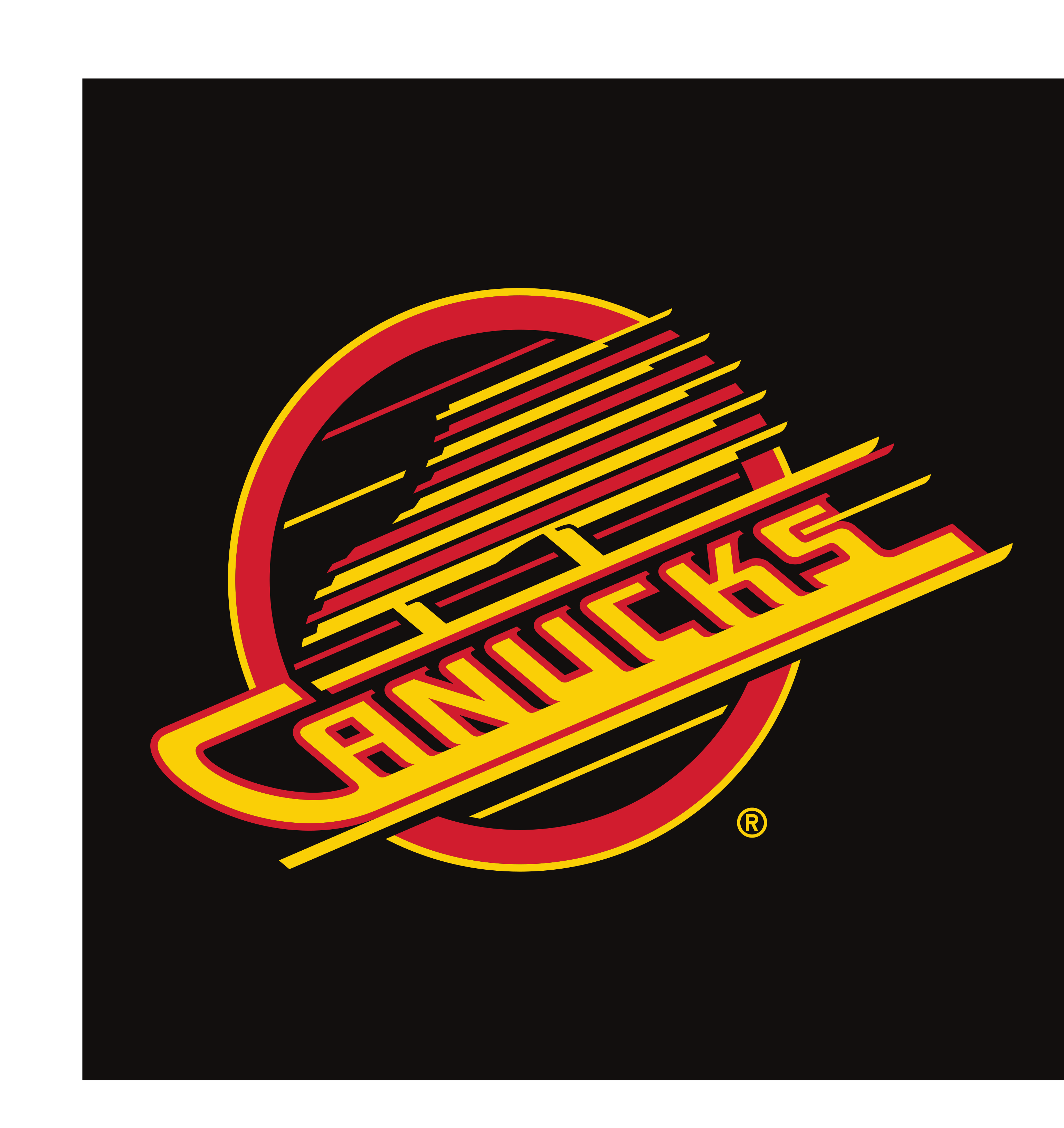 skate logo, full color on black background with registered trademark variant