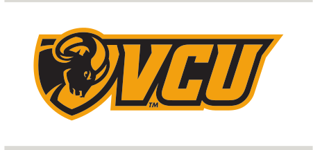 VCU wordmark with ram head, gold/black variant, cell 33