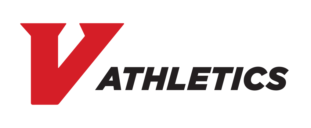 V Athletics lockup, red/black variant, cell 13