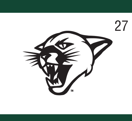 Cat Head logo, black/white on white variant, cell 27