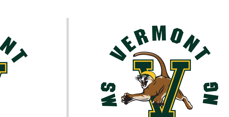 Vermont Basketball logo, black and white variant, cell 51