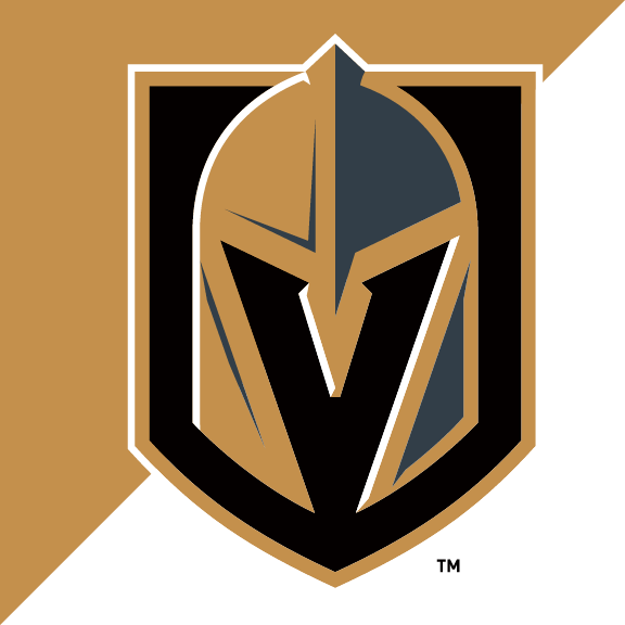Vegas Golden Knights logo, full color with R on light background variant