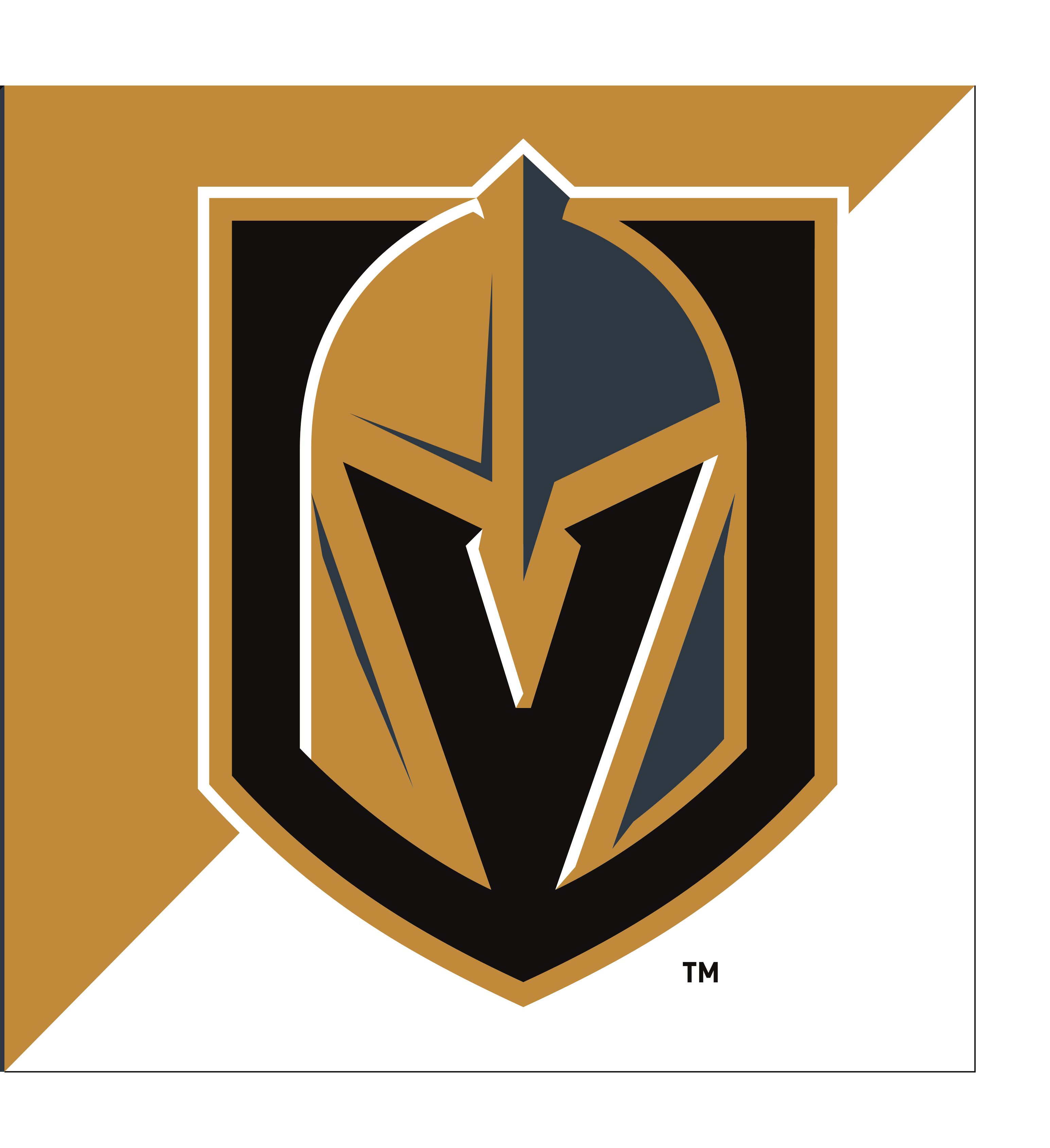 Vegas Golden Knights logo, full color with R on light background variant