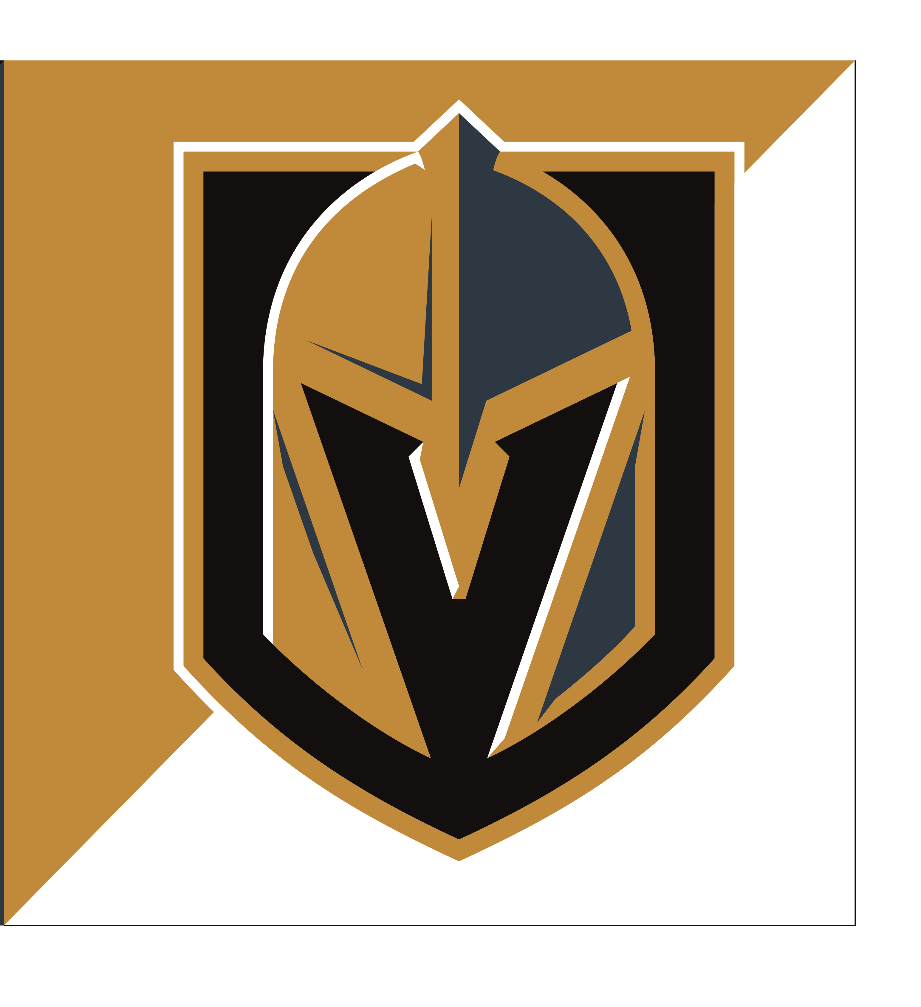 Vegas Golden Knights logo, full color without R on light background variant