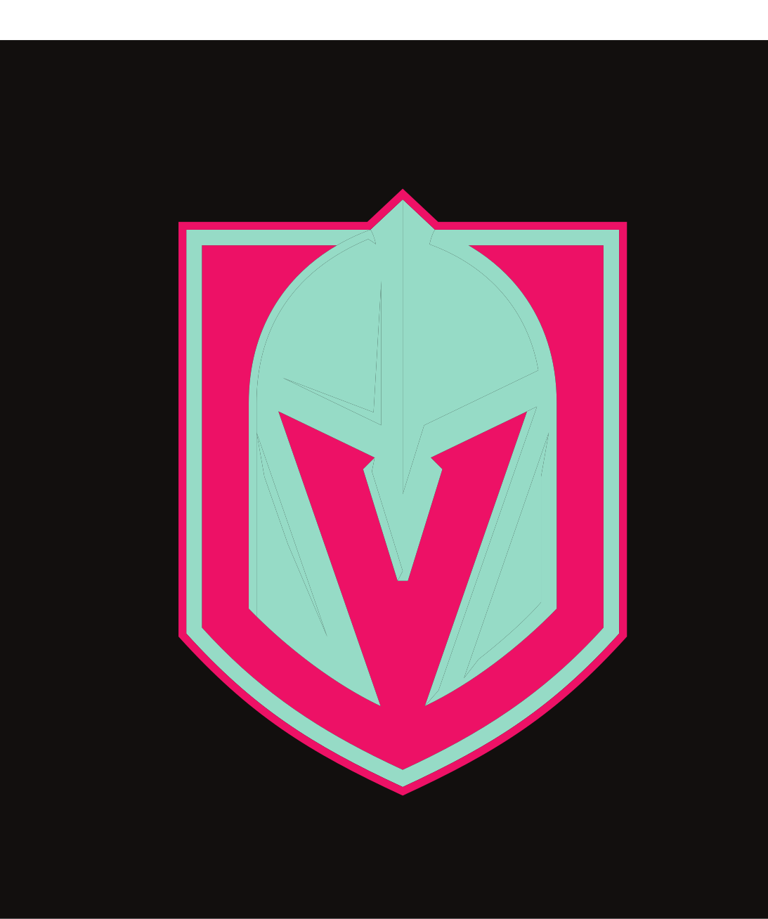 Vegas Golden Knights logo, raised embroidery color indication variant