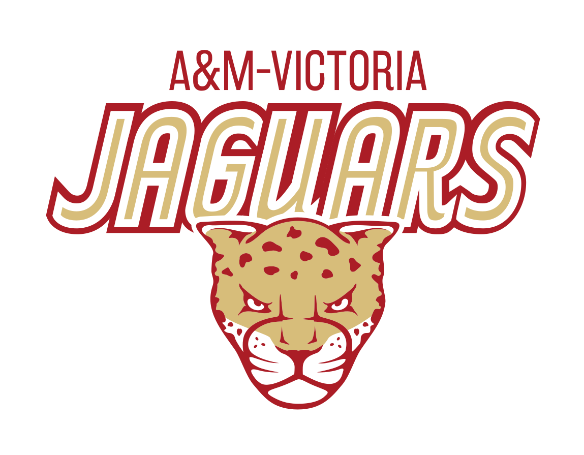 A&M-Victoria Jaguars athletics mark, stacked color variant, cell 9