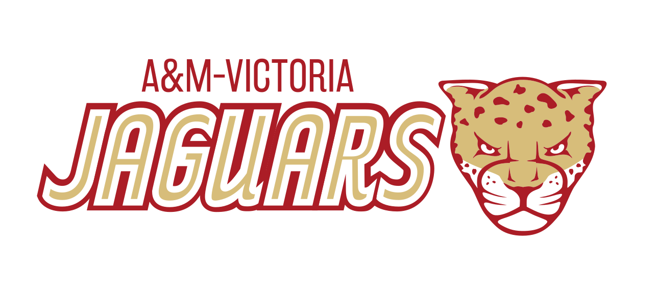 A&M-Victoria Jaguars athletics mark, horizontal color variant, cell 10