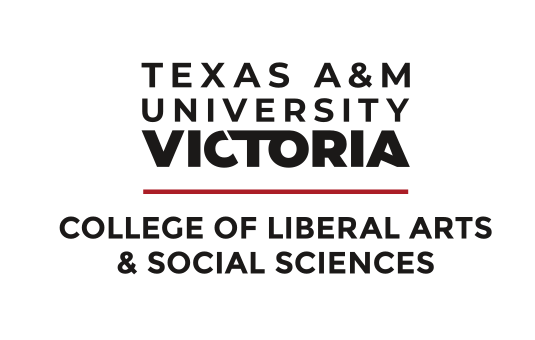 Texas A&M University Victoria College of Liberal Arts & Social Sciences, stacked color prominent college variant, cell 63