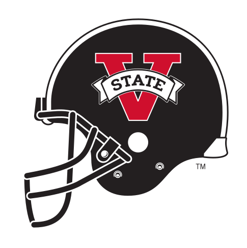 football helmet, left-facing, black shell, red/white logo on white variant, cell 21