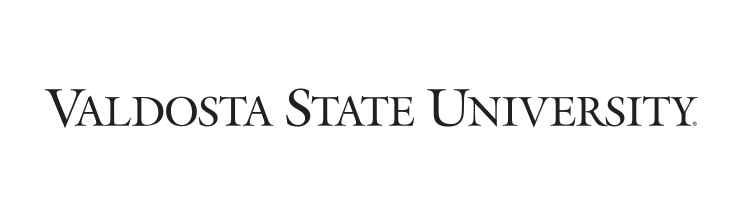 Valdosta State University wordmark, black variant, cell 39