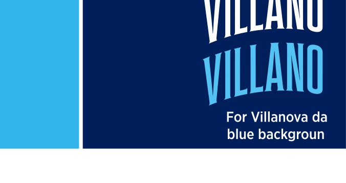 Villanova V logo, 1-color black on white variant, cell 6