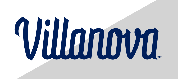 Villanova wordmark, script, blue/navy variant, cell 47