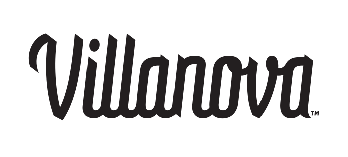 Villanova wordmark, script, 1-color black variant, cell 52
