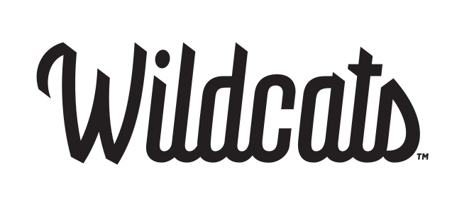 Wildcats wordmark, script, 1-color black variant, cell 58